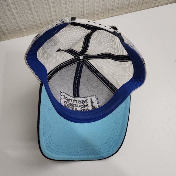 Marmot Men's Blue and White Retro Snap Back Trucker Hat - Picture 6 of 7